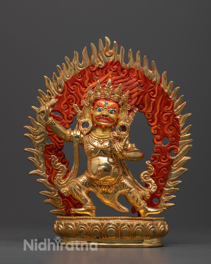 Vajrapani Sadhana Statue: Handcrafted Tibetan Art