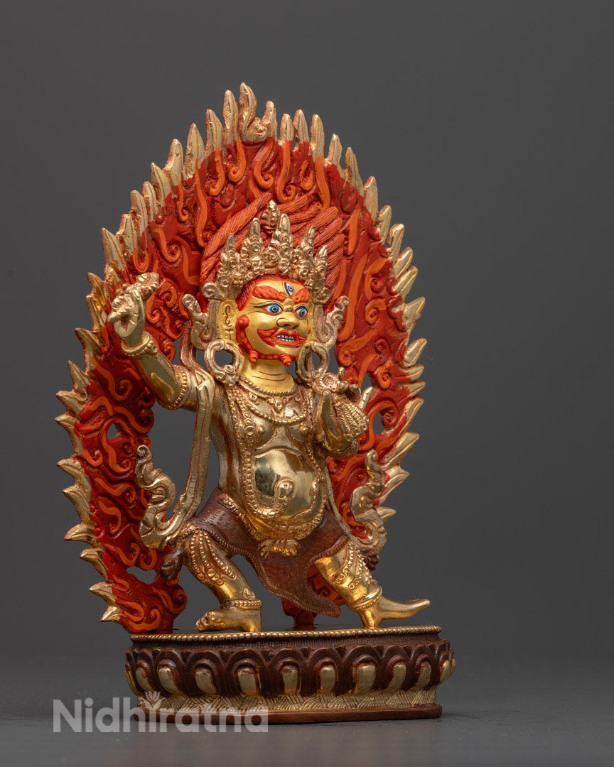 Mahachakra vajrapani Statue | 24k Gold Glited 