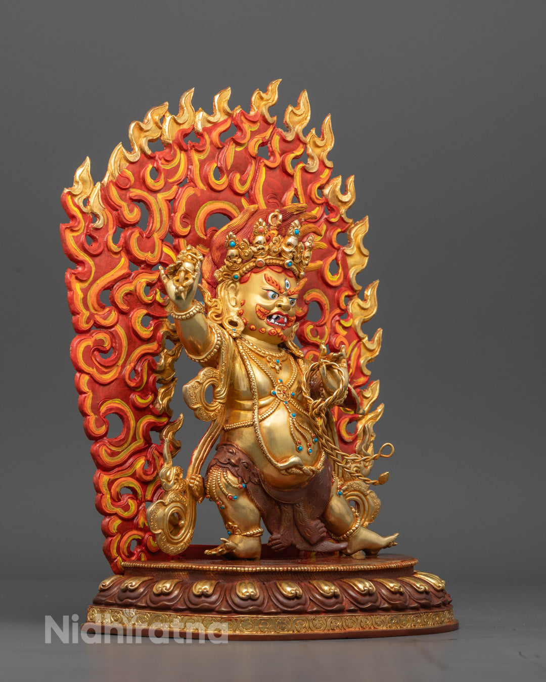 Vajrapani Statue | Hand-Carved Tibetan Protector Deity Sculpture from Nepal