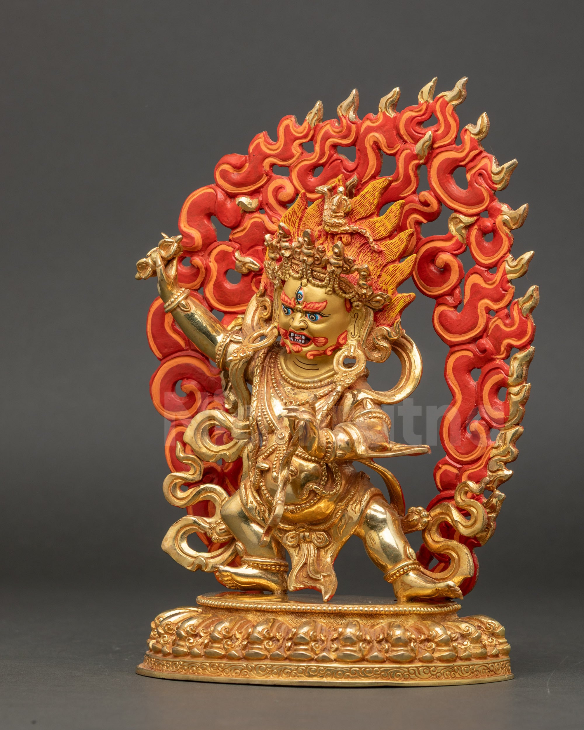 Vajrapani Statue Left Side View | Lost-Wax Casted Copper Bodhisattva