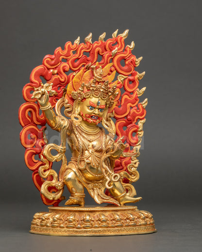 Vajrapani Statue Right Side View | Traditional Nepalese Protector Artwork