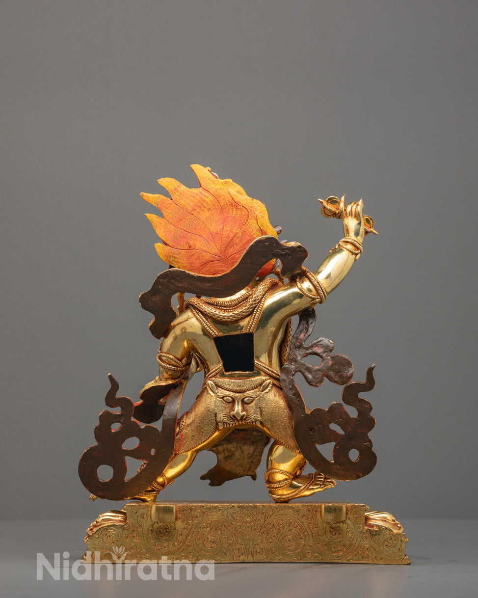Vajrapani Statue | Hand-Carved 24k Fire-Gilded Copper