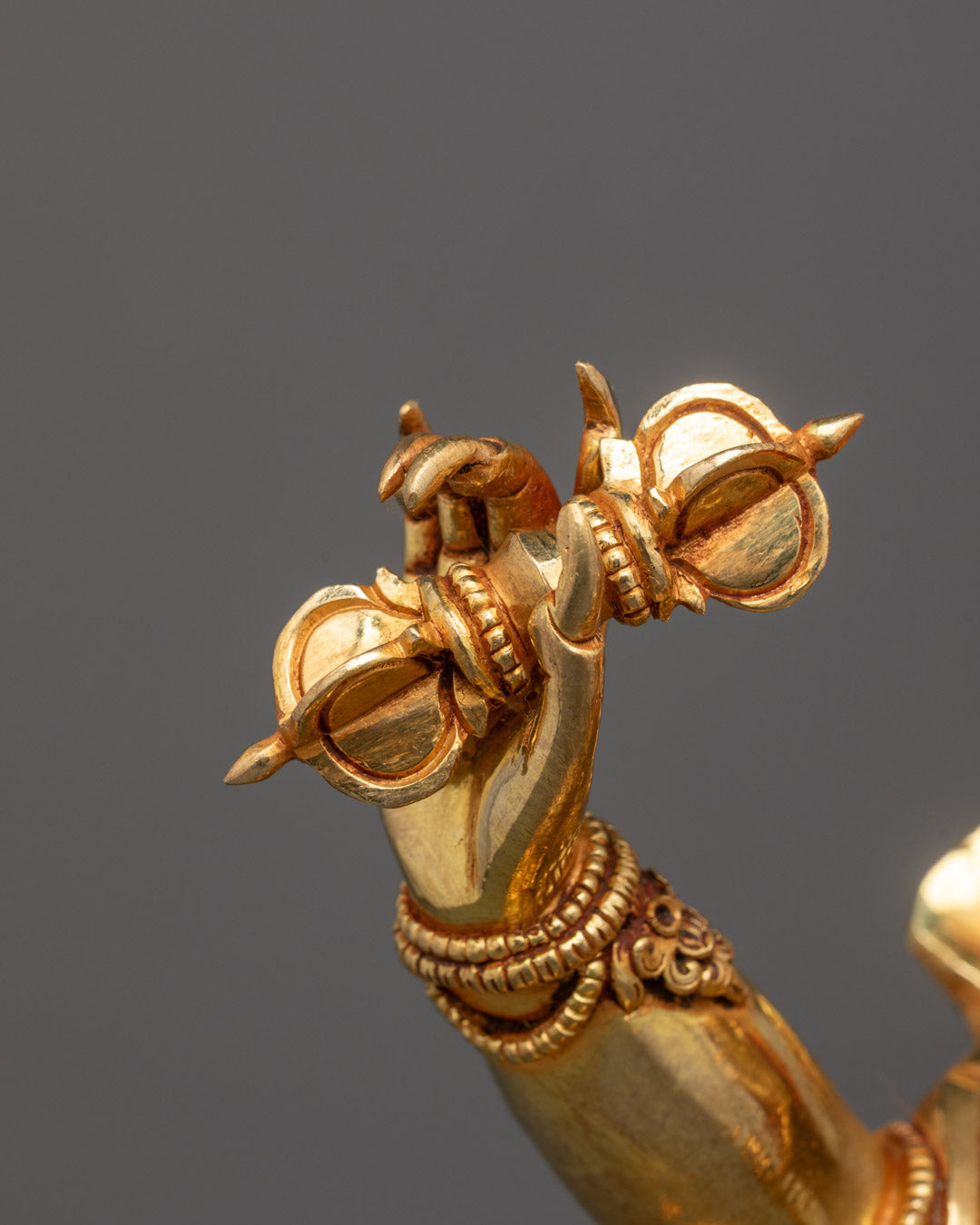 Vajrapani Statue | Hand-Carved 24k Fire-Gilded Copper