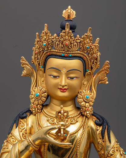 Vajrasattva Statue | Traditional Nepalese Buddhist Sculpture