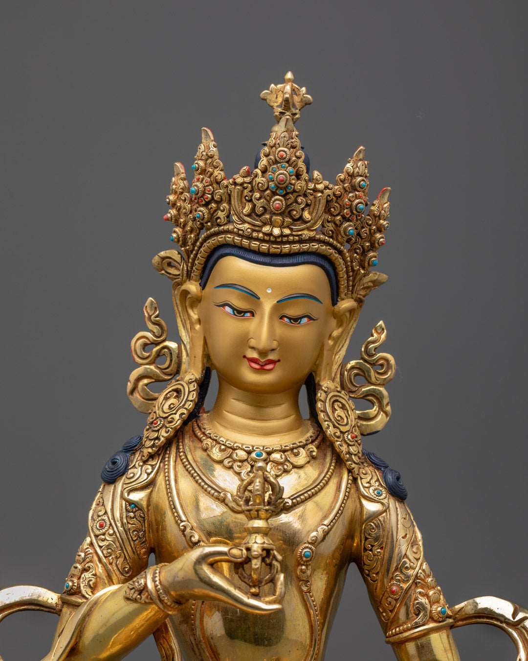 Sacred Vajrasattva Sculpture | Nepalese Hand-Carved