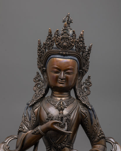 Tibetan Vajrasattva Statue | Nepalese Buddhist Purification Figure