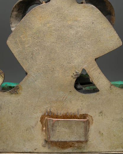 Turquoise Vajrasattva Statue | Traditional Nepalese Craftsmanship