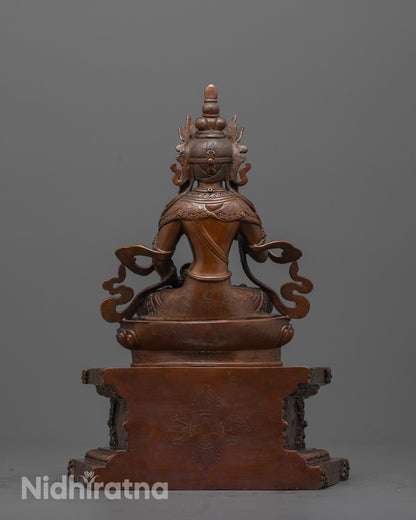 Buddhist Vajrasattva Statue | Handmade Enlightenment Deity