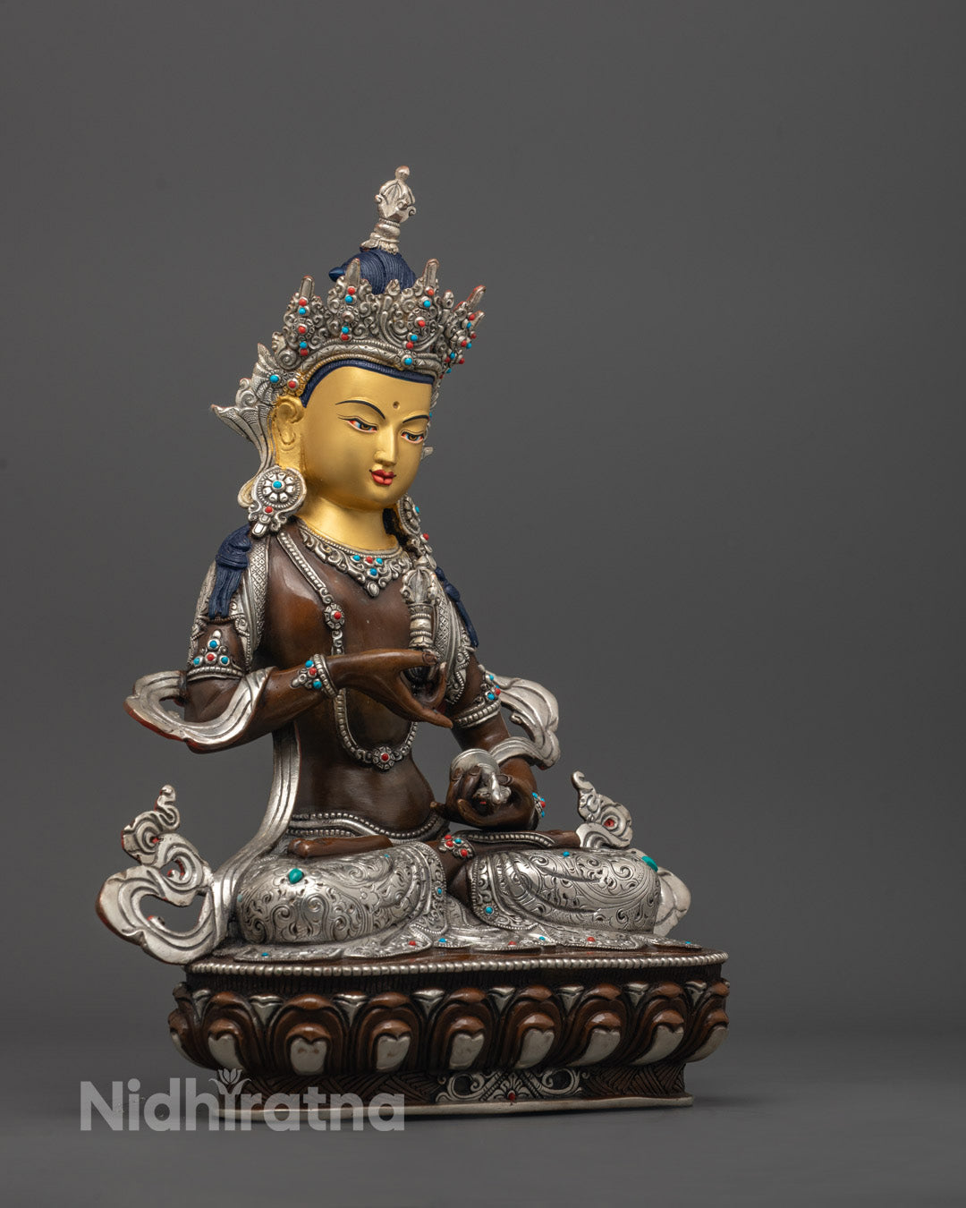 Antique Vajrasattva Sculpture | Mahayana Buddhism Purification Deity