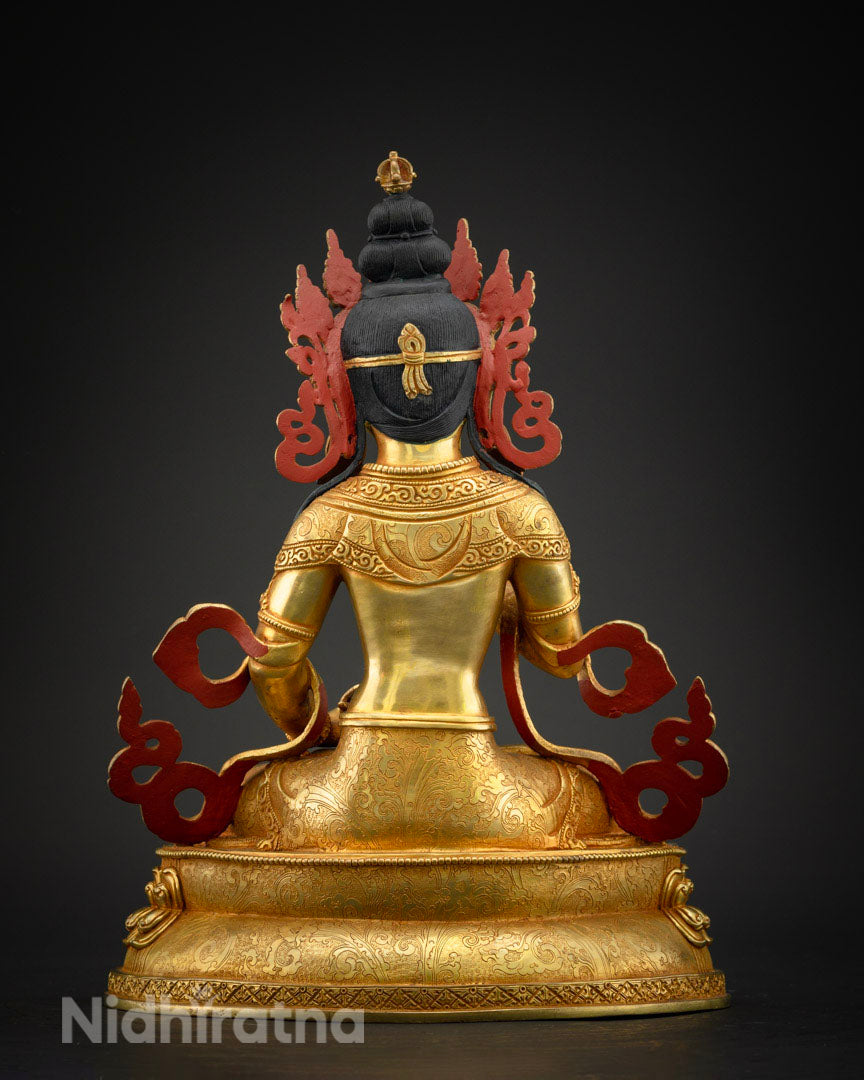 Tibetan Dorje Sempa Buddha Gold Statue