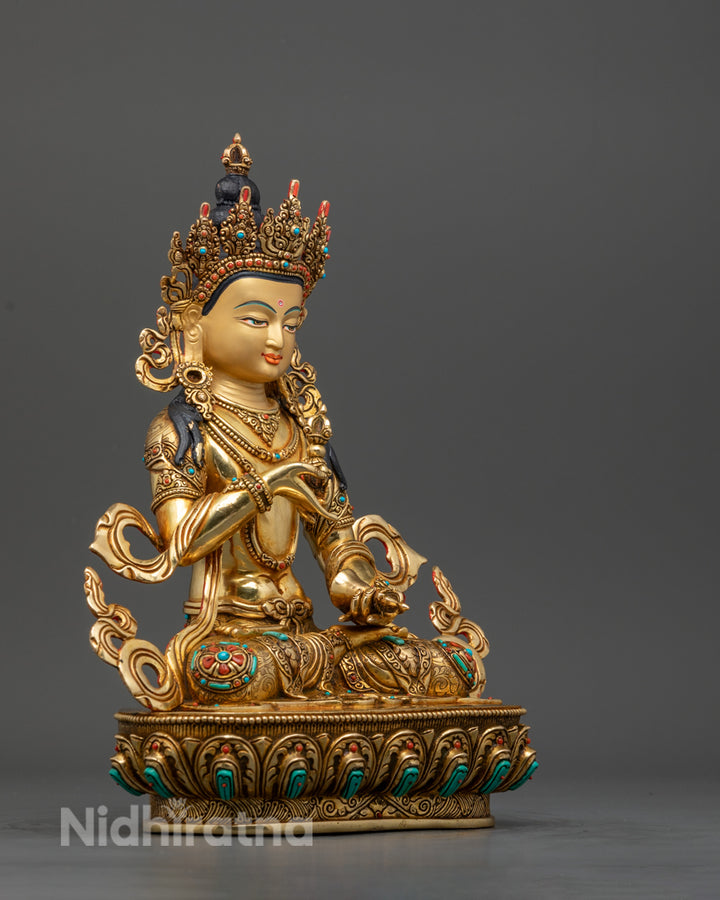 Buddhist Vajrasattva Statue | 24k Gold Gilded