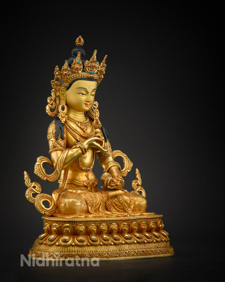 Tibetan Dorje Sempa Buddha Gold Statue