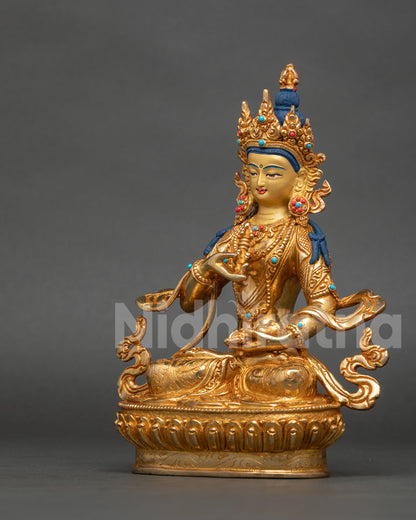 24K Gold Gilded Vajrasattva Statue | Handcrafted in Nepal