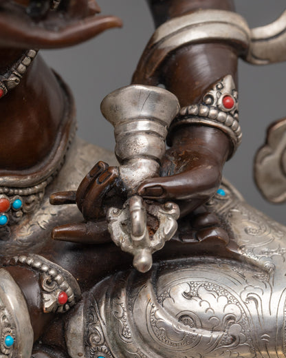 Nepalese Oxidized Copper Vajrasattva Statue
