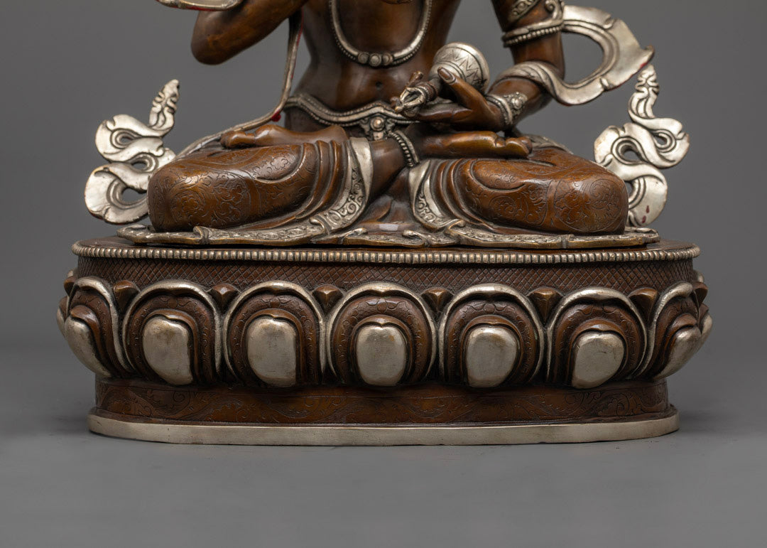 Oxidized Copper Vajrasattva Statue | Sacred Artwork from Nepal