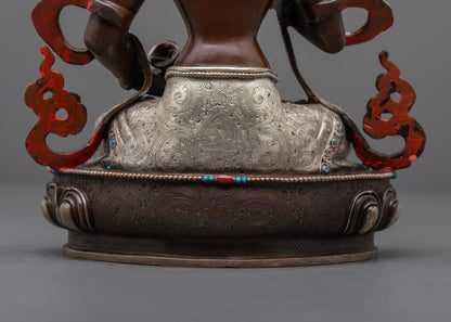 Nepalese Oxidized Copper Vajrasattva Statue