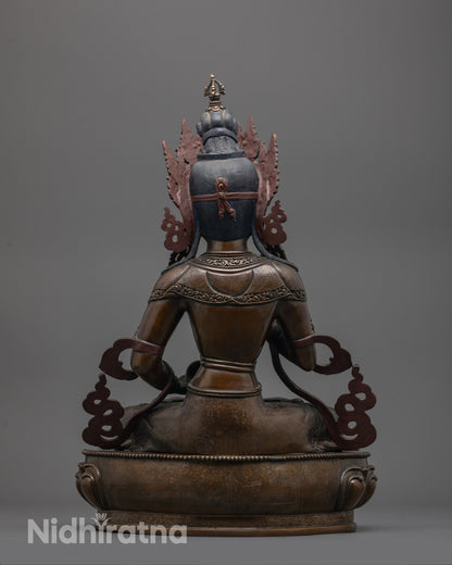 Tibetan Vajrasattva Statue | Nepalese Buddhist Purification Figure