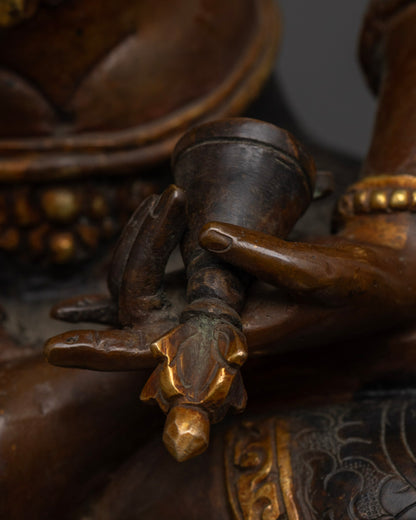 Oxidized Copper Vajrasattva Buddha Statue | Handcrafted in Nepal