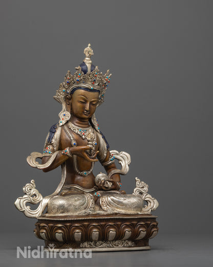Oxidized Vajrasattva Statue | Handcrafted Tibetan Buddhist Artwork