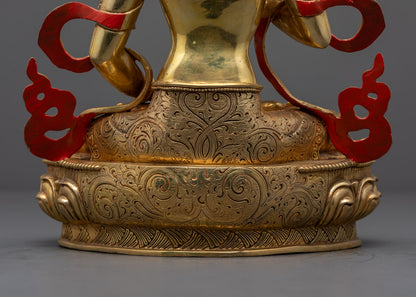 Sacred Vajrasattva Sculpture | Nepalese Hand-Carved