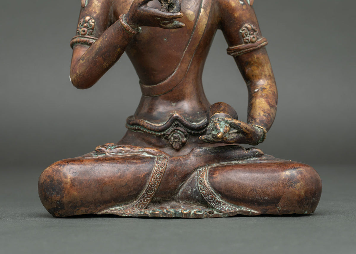 Oxidized Vajrasattva Statue | Traditional Nepalese Craftsmanship