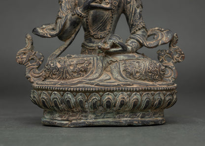 Oxidized Copper Vajrasattva Statue – Traditional Nepali Metalwork