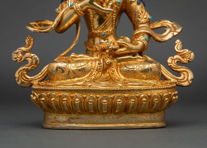 24K Gold Gilded Vajrasattva Statue | Handcrafted in Nepal