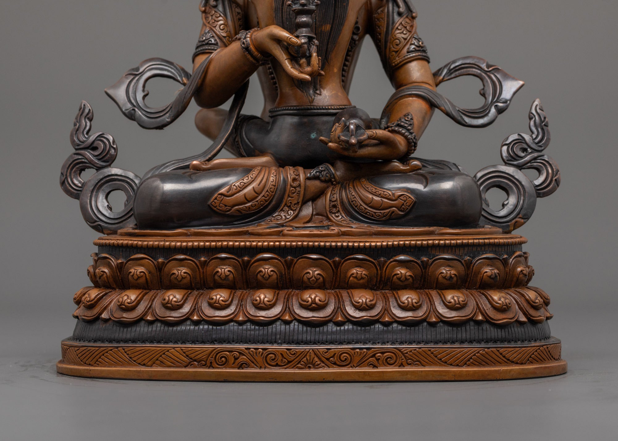 Oxidized Vajrasattva Union Statue | Artwork Featuring Divine Consort