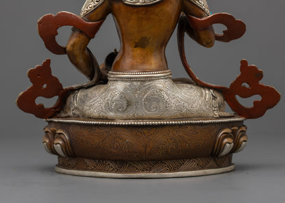 Oxidized Vajrasattva Statue | Handcrafted Tibetan Buddhist Artwork