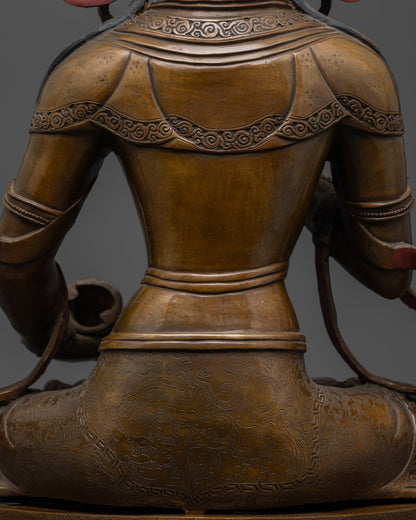 Sacred Vajrasattva Statue | Traditional Nepalese Lost Wax Art
