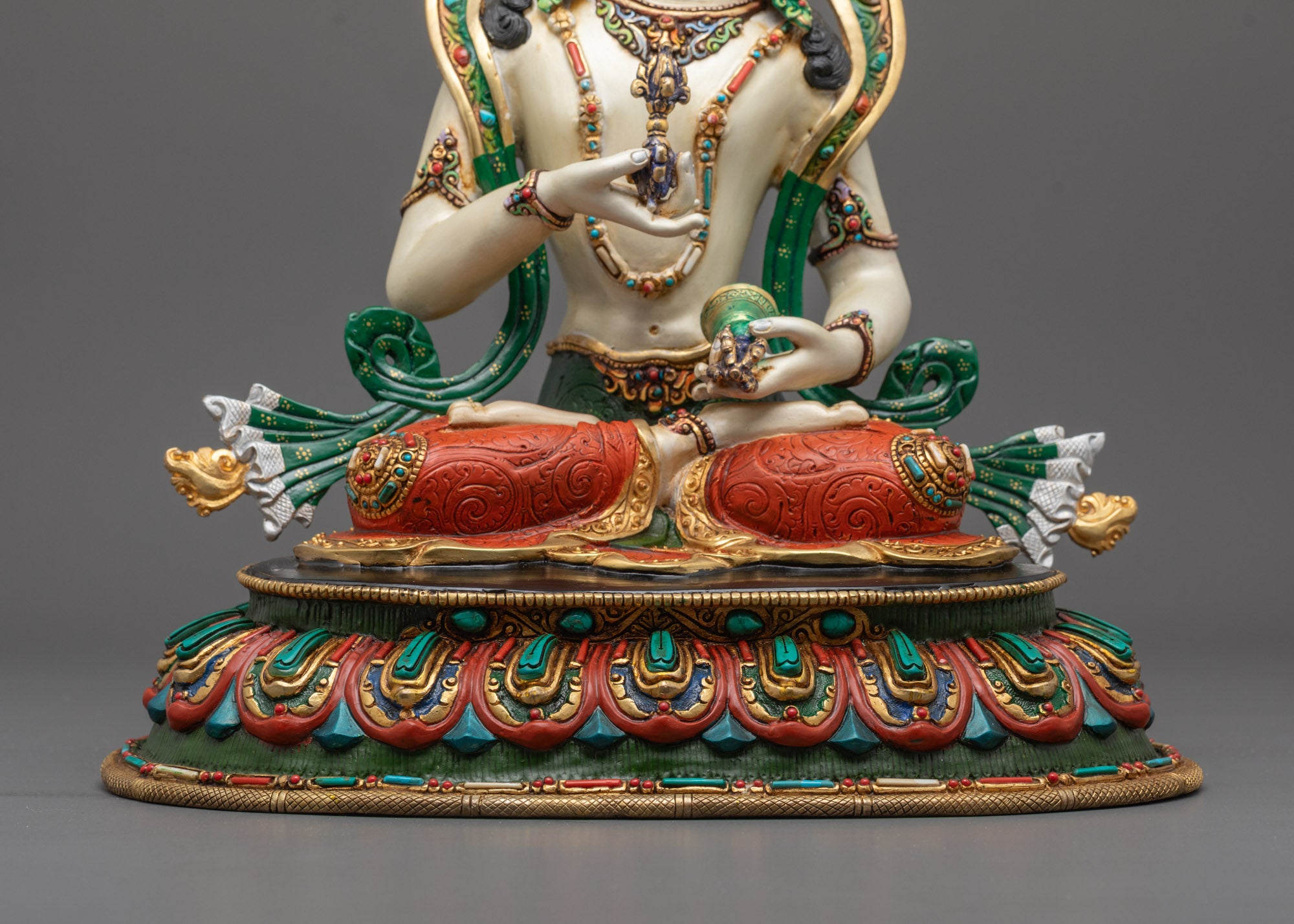 Premium Colored Vajrasattva Statue | Handmade for Meditation