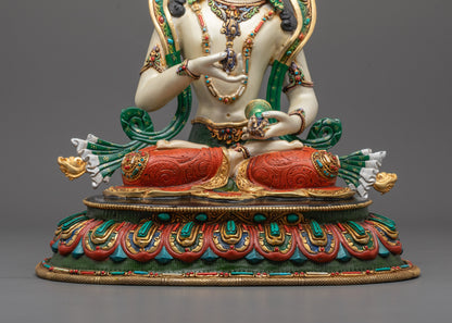 Premium Colored Vajrasattva Statue | Handmade for Meditation