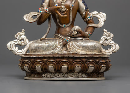 Oxidized Vajrasattva Statue | Handcrafted Tibetan Buddhist Artwork