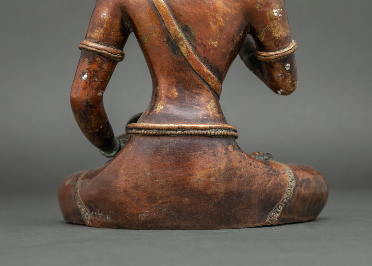 Oxidized Vajrasattva Statue | Traditional Nepalese Craftsmanship