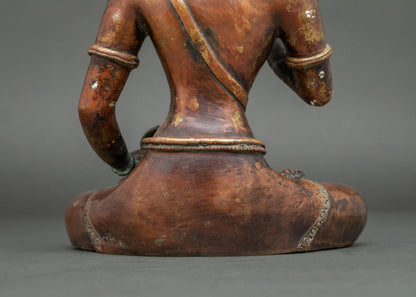 Oxidized Vajrasattva Statue | Traditional Nepalese Craftsmanship