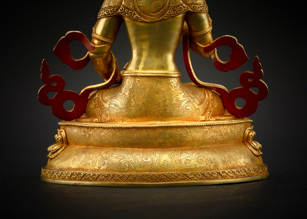 Tibetan Dorje Sempa Buddha Gold Statue