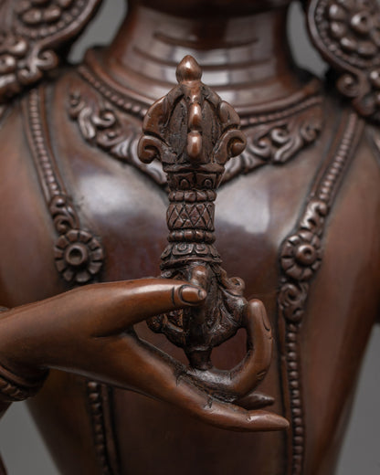 Purifier Dorje Sempa Sculpture | Detailed Handmade Oxidized Statue