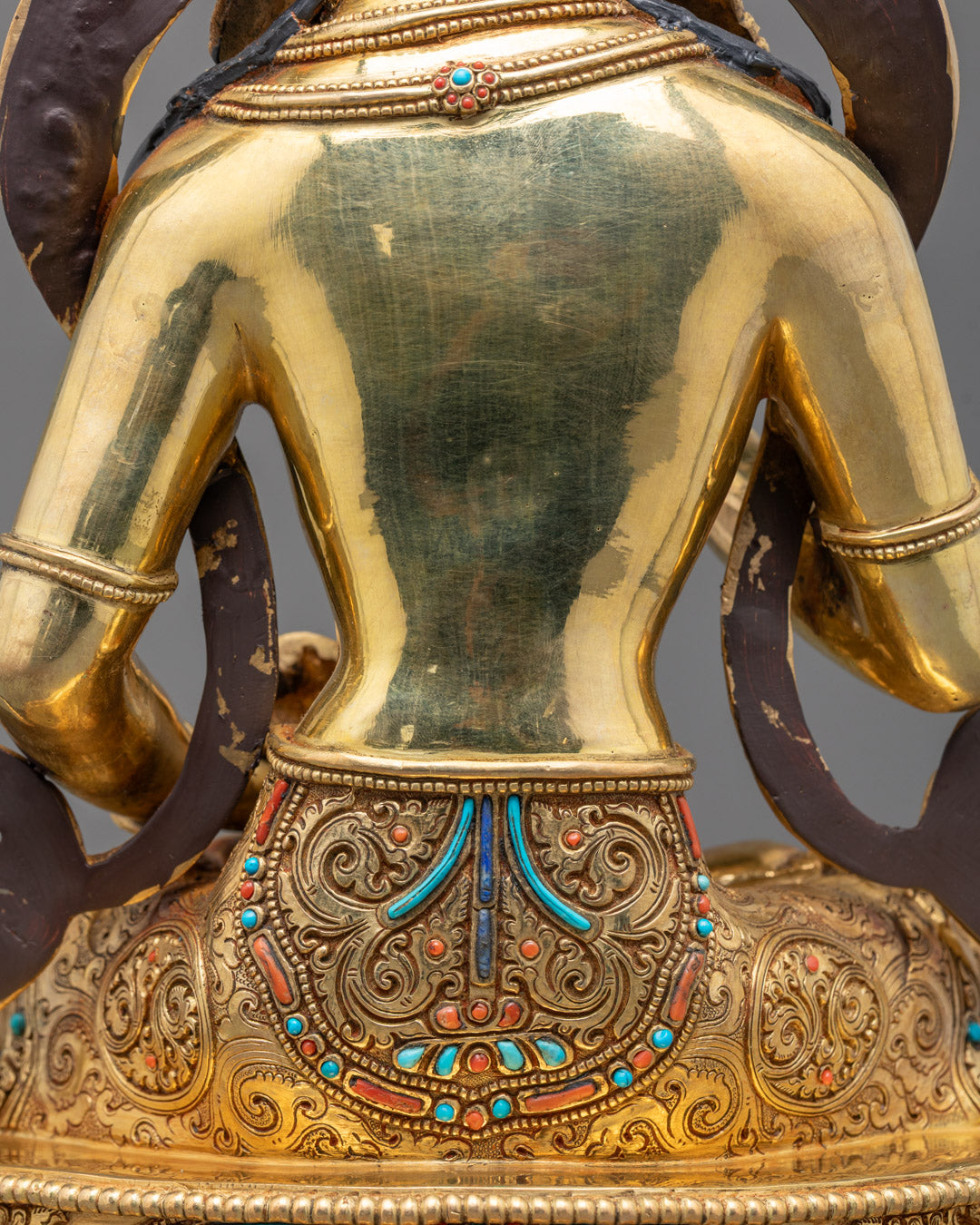 Gold Gilded Vajrasattva Statue, Handmade, Fire Gilded in 24k Gold, | Dorje Sempa