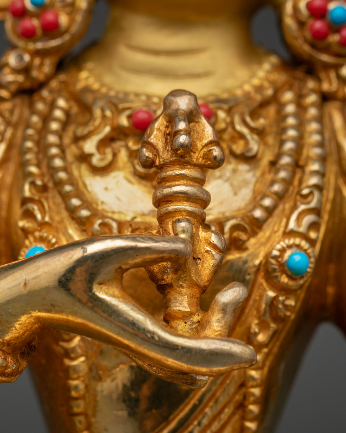 24K Gold Gilded Vajrasattva Statue | Handcrafted in Nepal