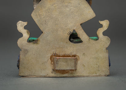 Turquoise Vajrasattva Statue | Traditional Nepalese Craftsmanship