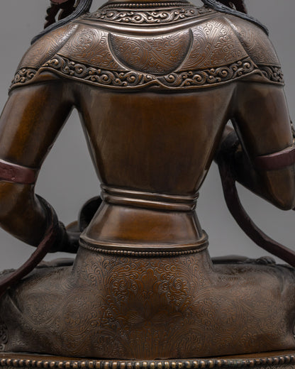 Tibetan Vajrasattva Statue | Nepalese Buddhist Purification Figure