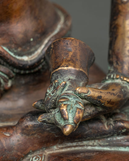 Oxidized Vajrasattva Statue | Traditional Nepalese Craftsmanship