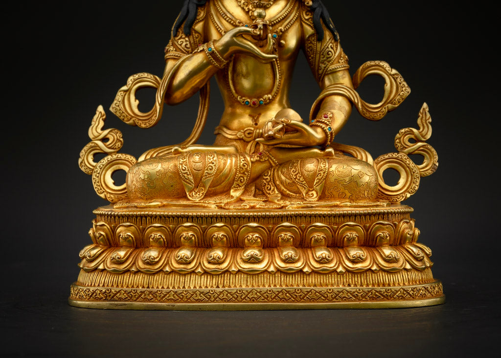 Tibetan Dorje Sempa Buddha Gold Statue