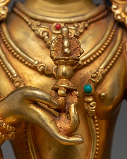 Hand-Carved Vajrasattva Statue | Authentic Nepalese Dharma Icon
