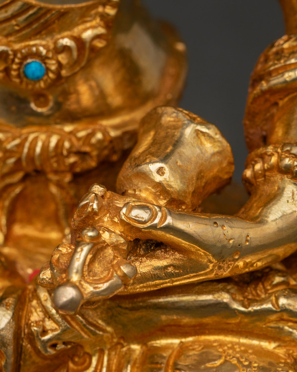 24K Gold Gilded Vajrasattva Statue | Handcrafted in Nepal
