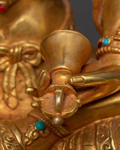 Hand-Carved Vajrasattva Statue | Authentic Nepalese Dharma Icon
