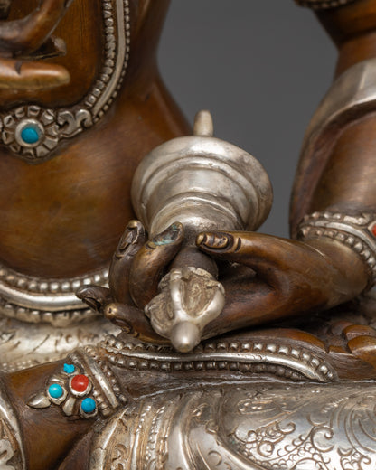 Oxidized Vajrasattva Statue | Handcrafted Tibetan Buddhist Artwork