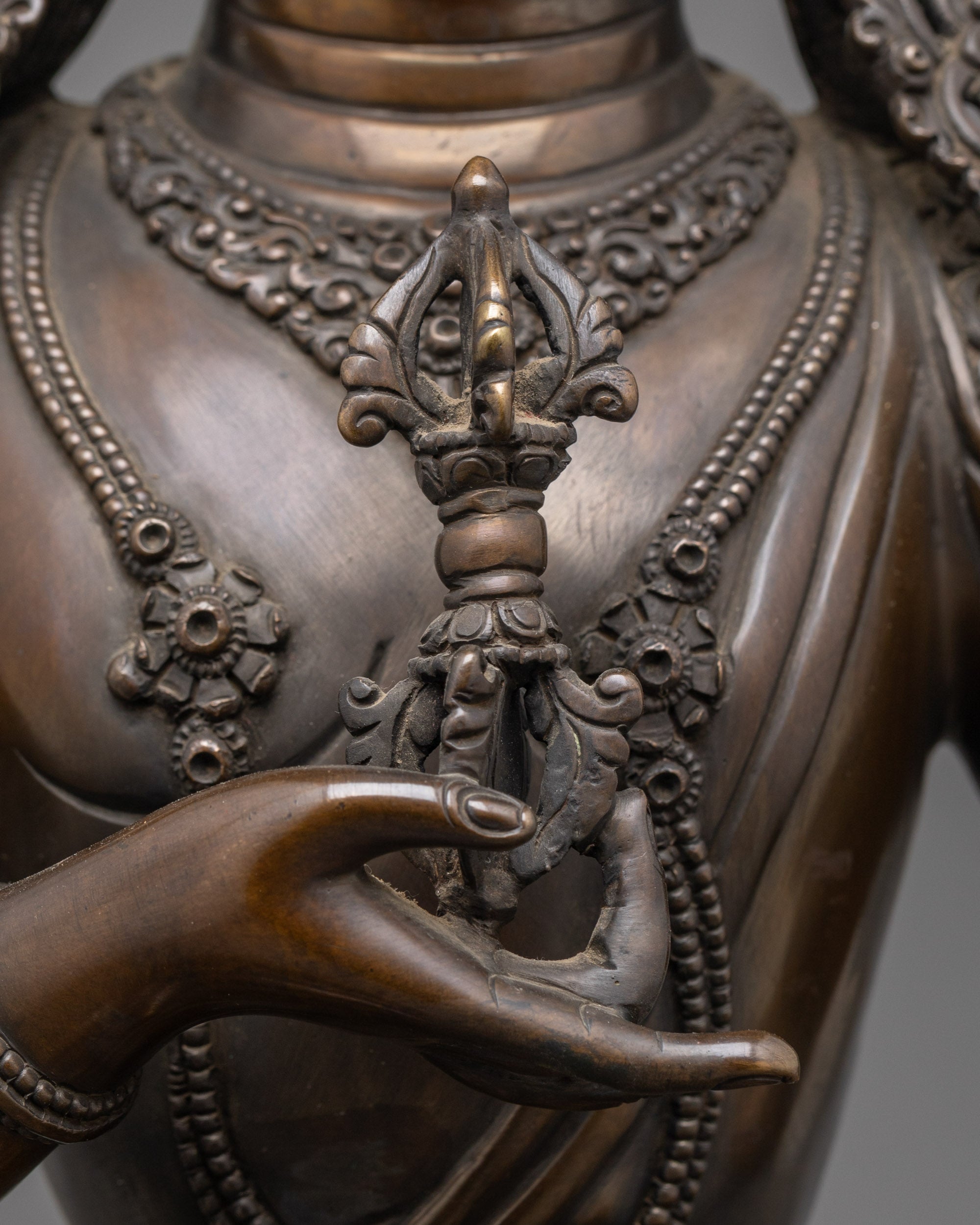 Tibetan Vajrasattva Statue | Nepalese Buddhist Purification Figure