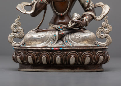 Nepalese Oxidized Copper Vajrasattva Statue
