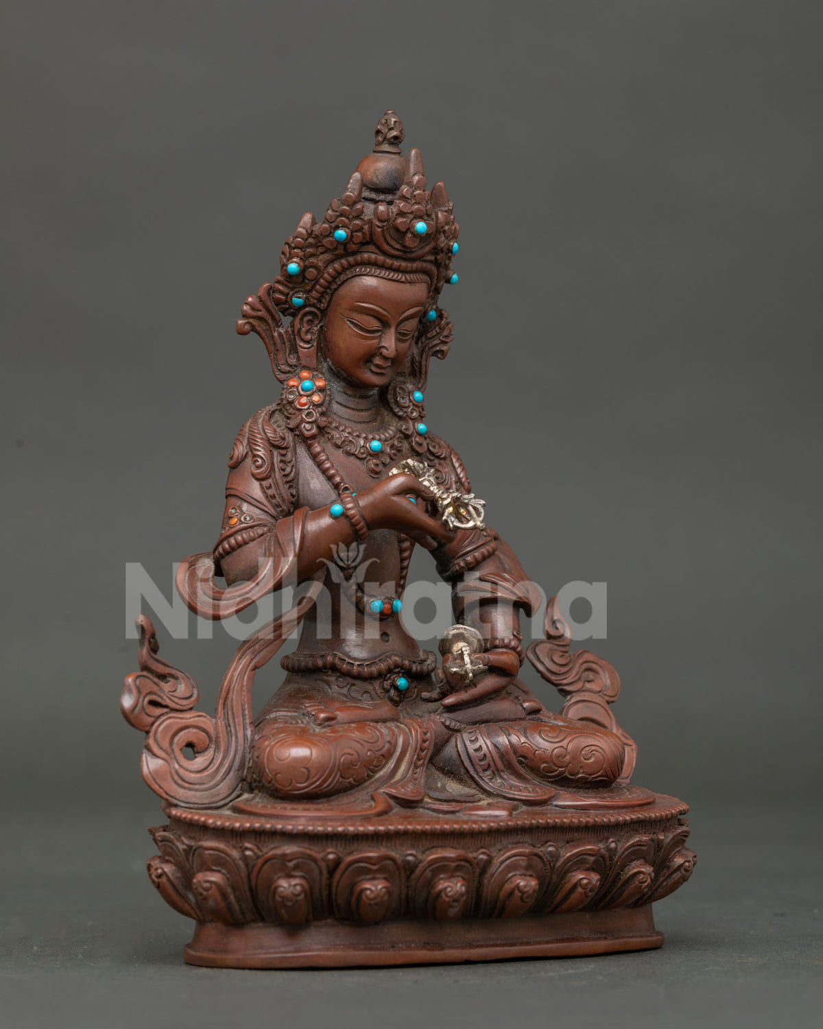 Vajrasattva Statue (Pure Sliver Vajra and Bell)
